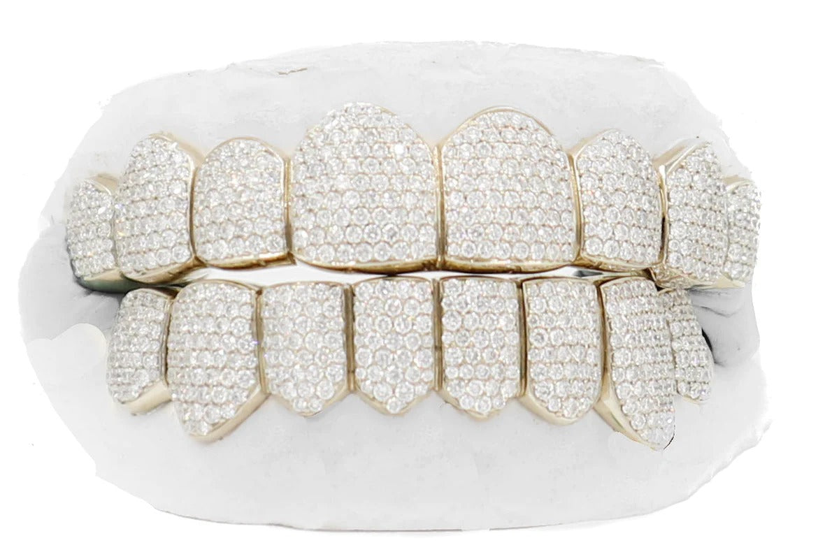 Real diamond sale gold grillz